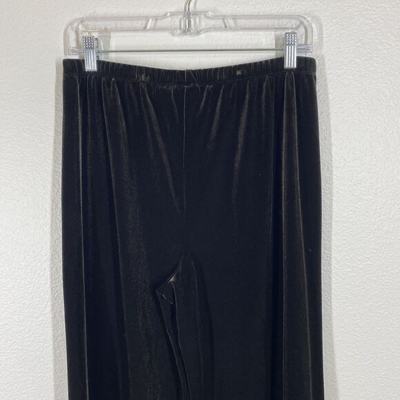 Chico's Basic Velvet Wide Leg Pants Size 1 US 8 in Mohawk Brown Relaxed Casual - Picture 5 of 9